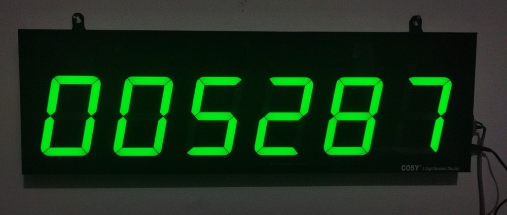 6 DIGIT LED NUMBER DISPLAY WITH RS232 INPUT ( 4" High LED Digits )