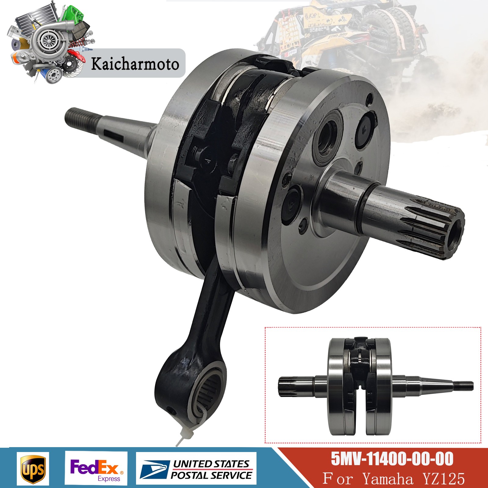 Crankshaft Crank for Yamaha YZ125 YZ 125 2001-2004 Dirt Bike New US