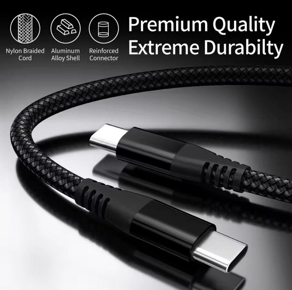 USB-C to USB-C 60w Micro Braided 1m Cable!