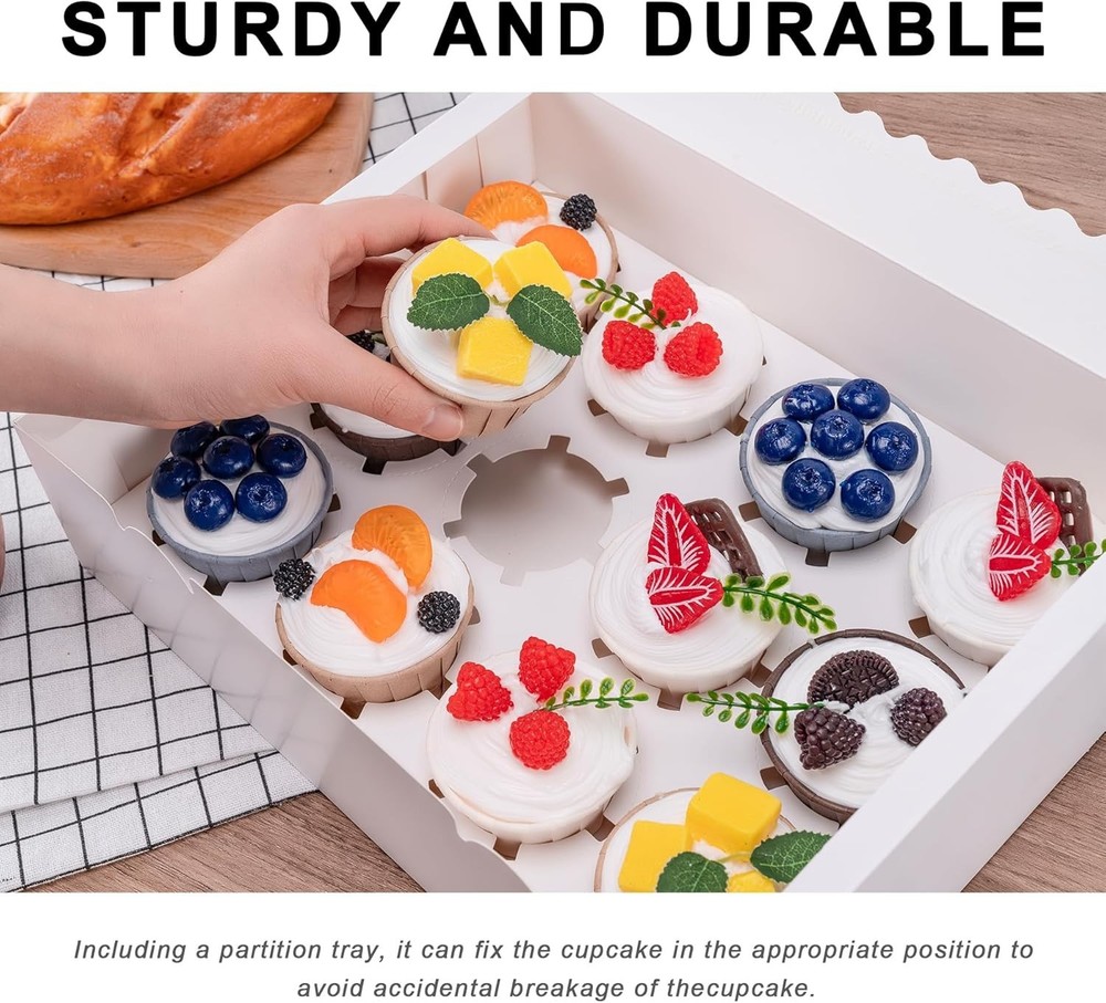 4PCS Stackable Cupcake Holders with Removable Inserts – Perfect for Events