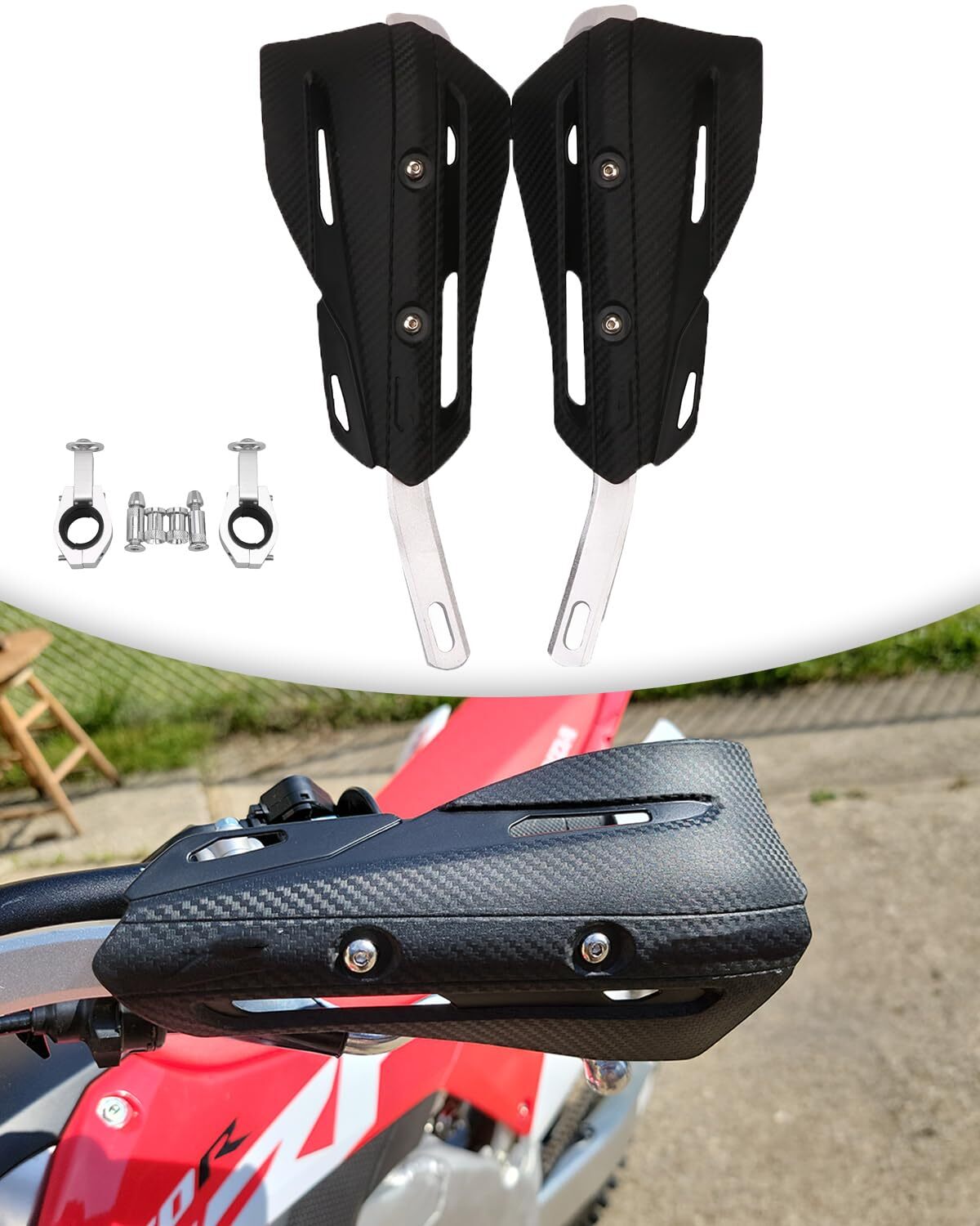 Dirt Bike Hand Guards Handguards 7/8" 1 1/8" for Motorcycle Supermoto Racing ATV