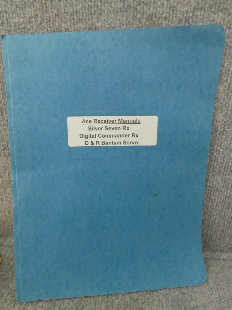 VINTAGE ACE RC  SILVER SEVEN RX DIGITAL COMMANDER  MANUAL INSTRUCTIONS