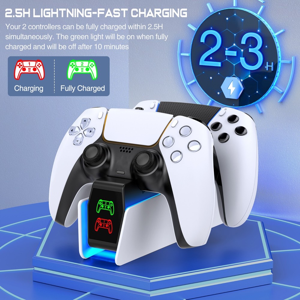 PS5 Controller Fast Charger Dock Station for Playstation 5 Dualsense Controllers