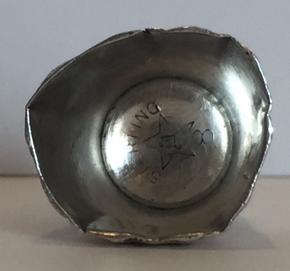 Sterling Silver Thimble Gold Band Size 8