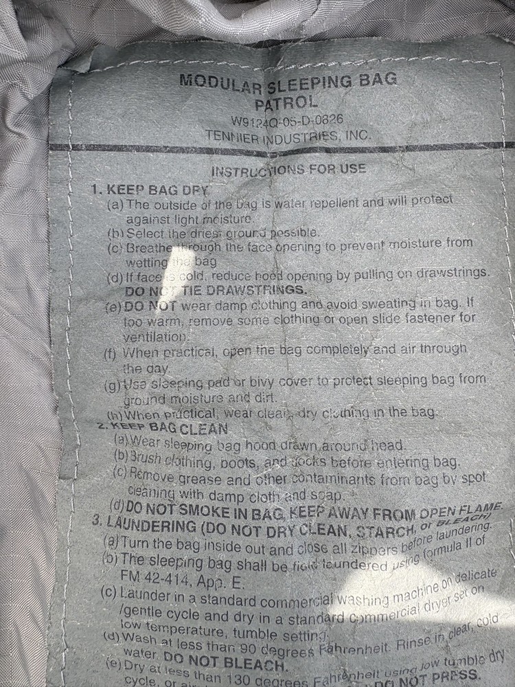 USGI MSS Modular Sleep System 5 Piece ACU