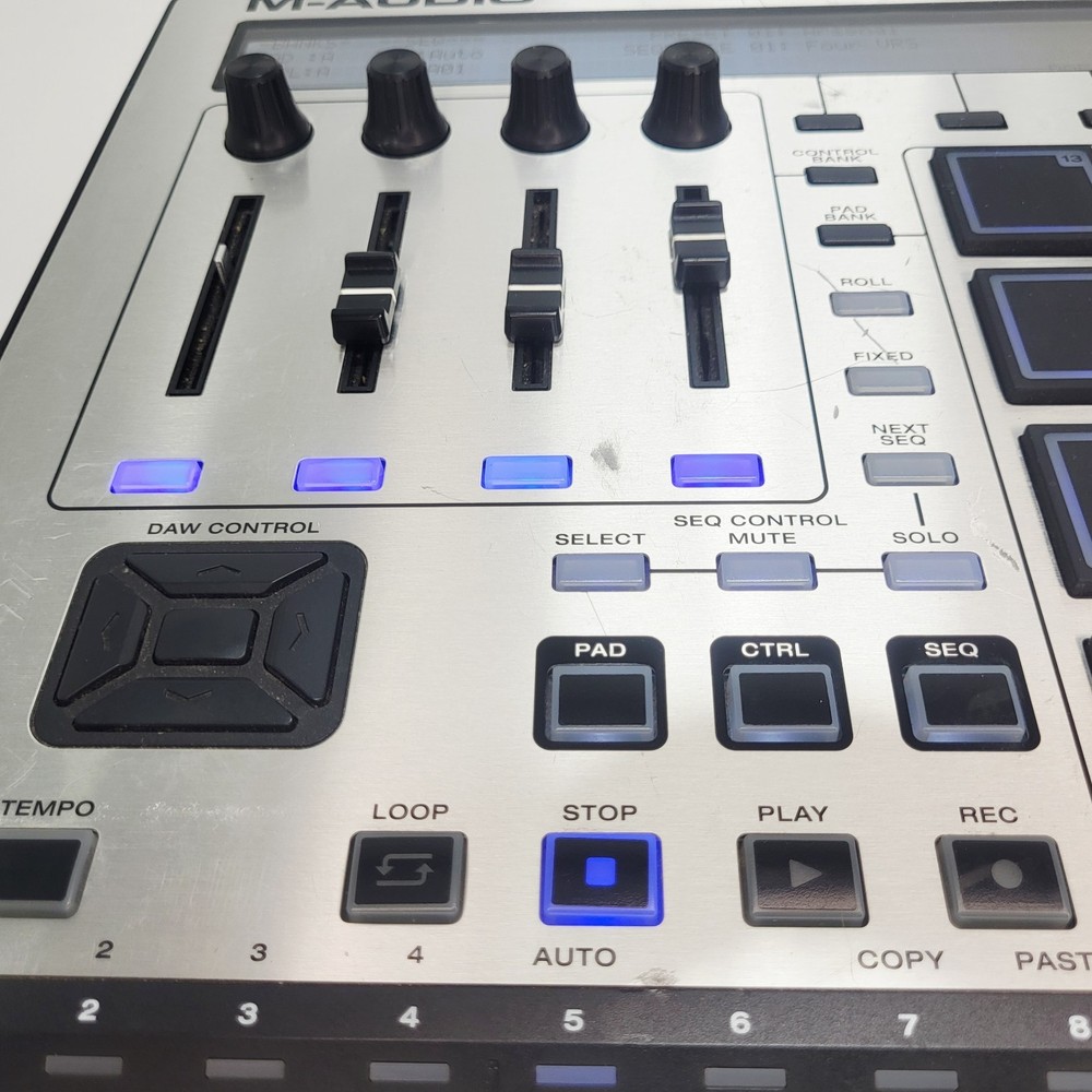 M-AUDIO Trigger Finger Pro MIDI Pad Controller 16 Step Sequencer 64 Sounds+Cords