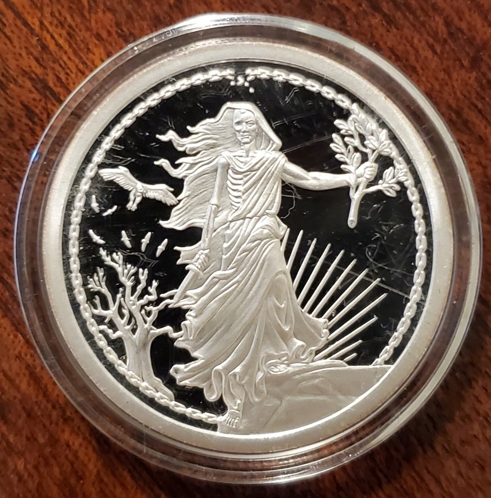 Silver Shield Enemy Unknown Decentralized Double Obverse Proof Round 0067 SBSS