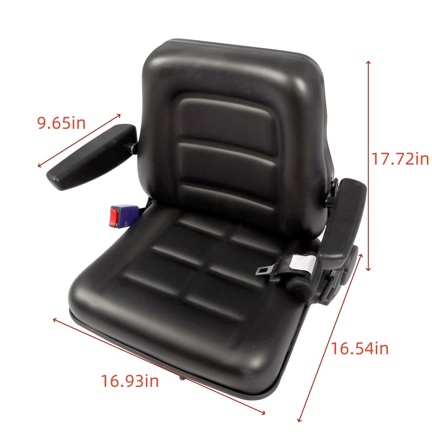 Tractor Seat Suspension F/Forklift Mower Digger w/Armrest