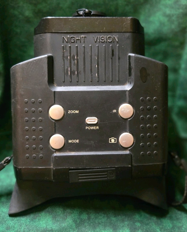 Night Vision Binoculars Zoom IR Illuminator Black Plastic with Strap