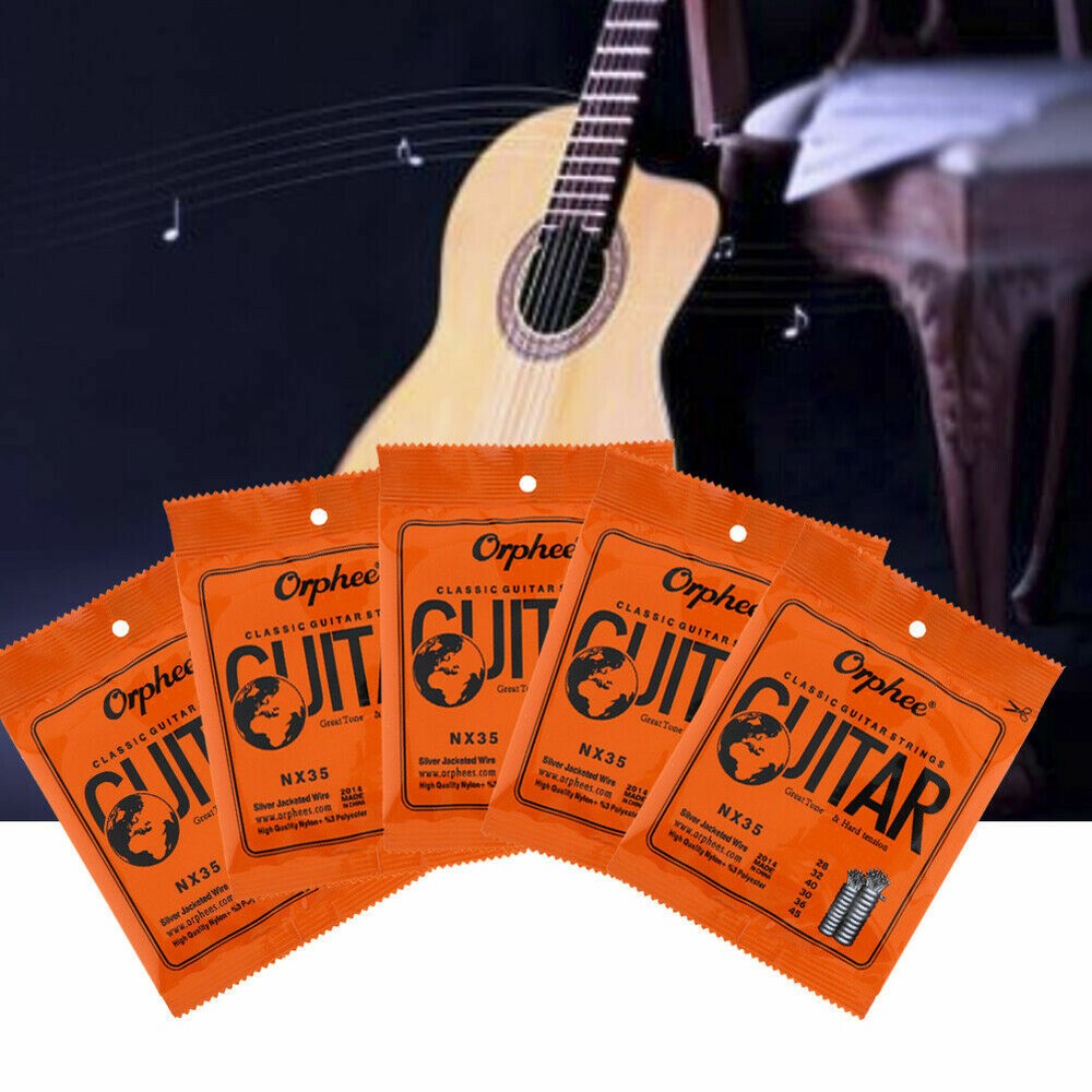 10 Sets Orphee NX35 Nylon Classical Guitar Strings Nylon Core Wire Hard Tension