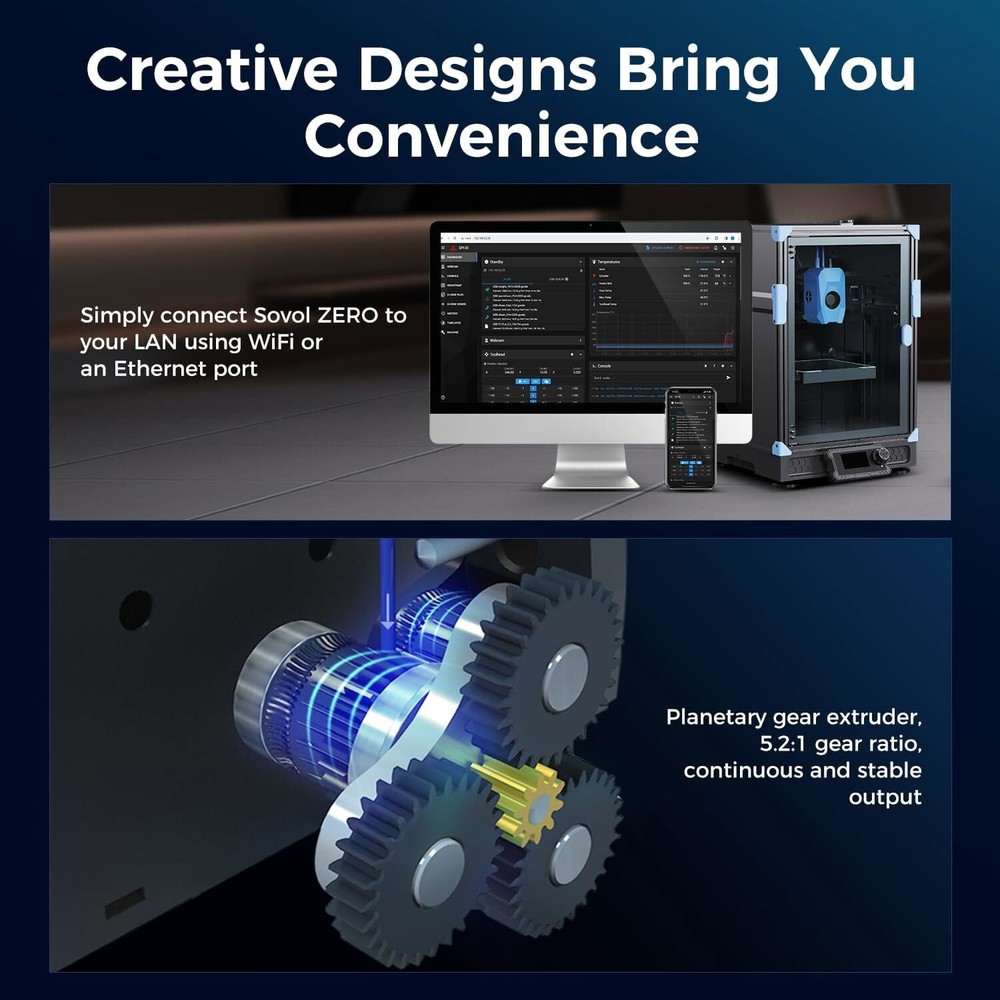 Sovol Zero 3D Printer High Speed CoreXY 3D Printers with Eddy Scanning Pressure