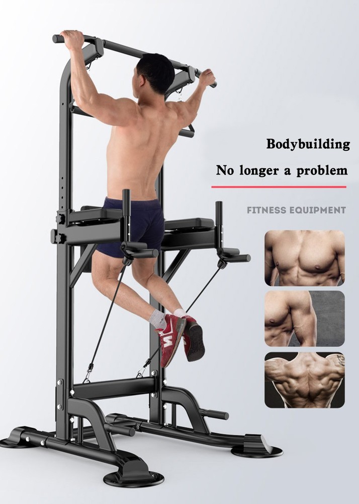 Pull-Up Bars & Squat Bar Power Tower Dip Stands  Strength Training for Home &Gym