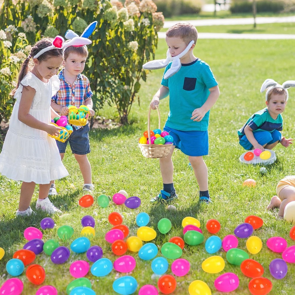 YEAHBEER 288 Easter Eggs -2.36" Bright Colors Plastic Easter Eggs Empty for E...