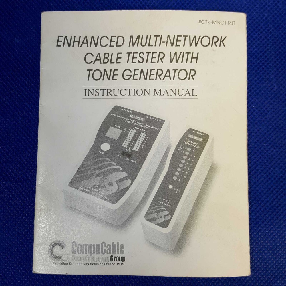 COMPUCABLE CTK-MNCT-RJT Multi-Network Cable Tester with Tone Generator Kit Set