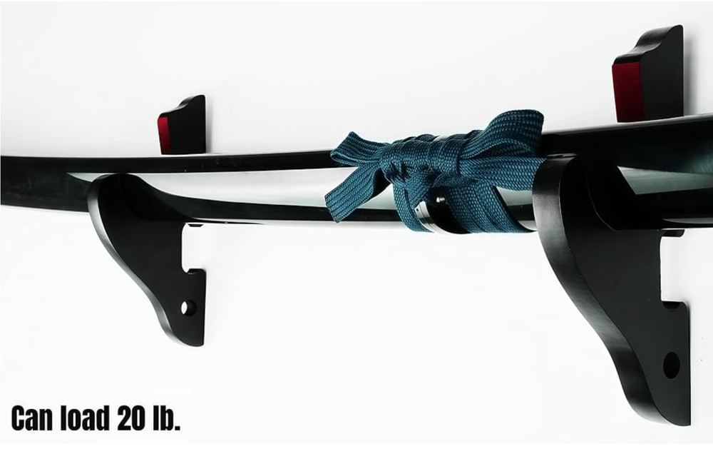 2/Set Sword Hook Wall Mount Samurai Sword Hanger Display Holder Adjustable for..
