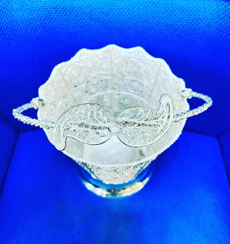 Handmade Filigree Silver Bucket