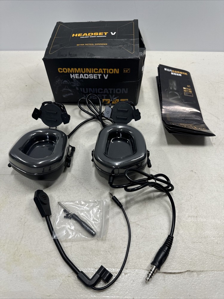 Communication Headset V Helmet Wearing Version -Black