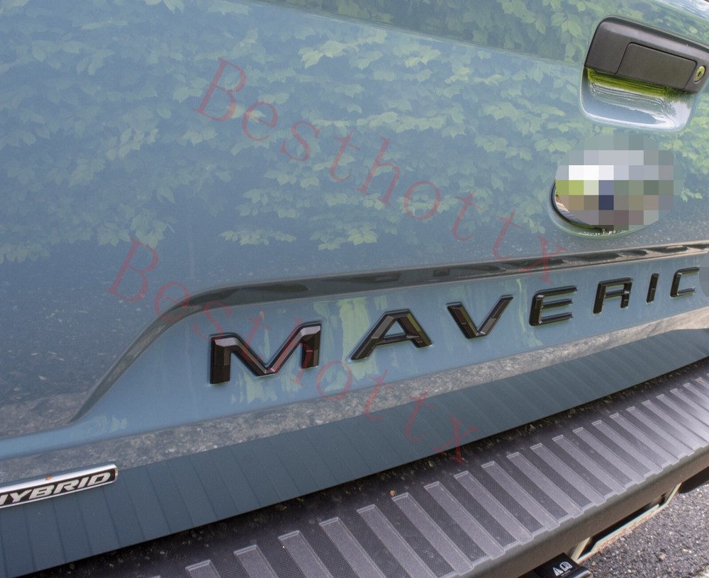 Matte Black 3D Plastic Tailgate Insert Letters for Ford Maverick 2022+ Tailgate 