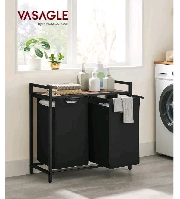 VASAGLE Laundry Hamper, Laundry Basket, Laundry Sorter with 2 Pull-Out and...