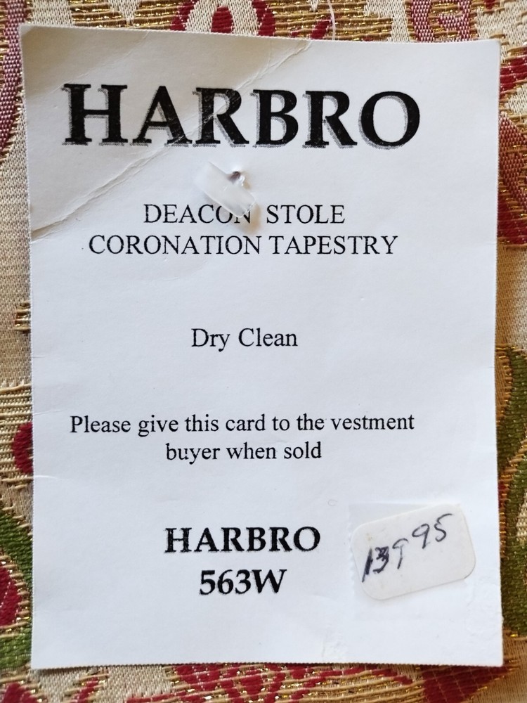 Deacon's Coronation Stole with Fringe from Harbro
