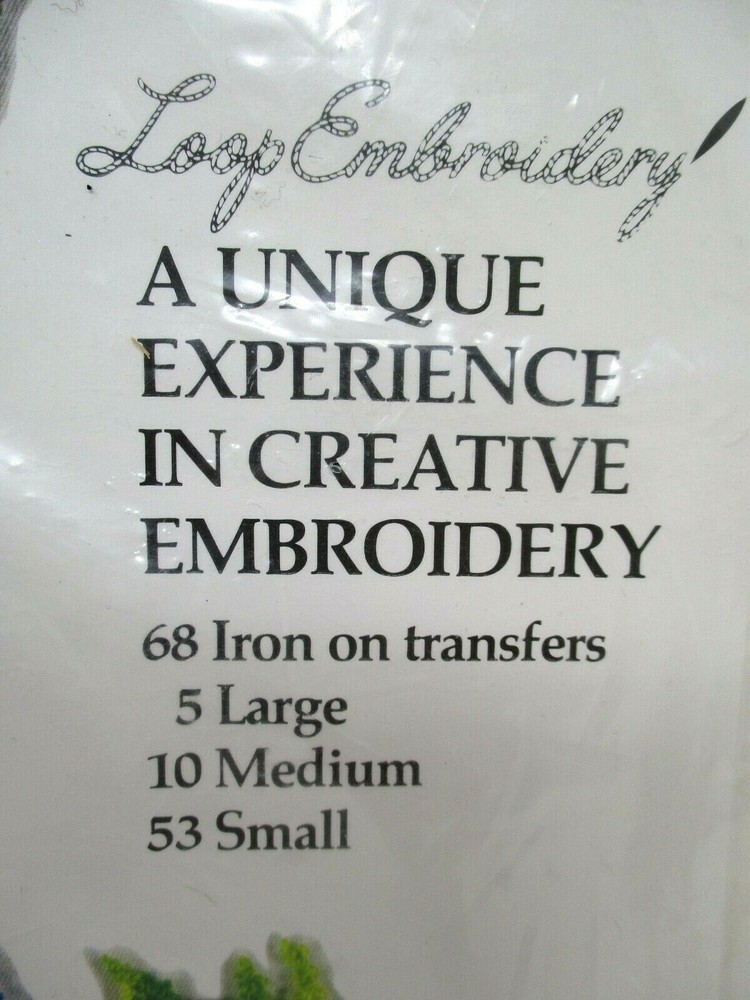 Loop Embroidery Jonell's Transfer Patterns Book and Instructions Vintage Craft