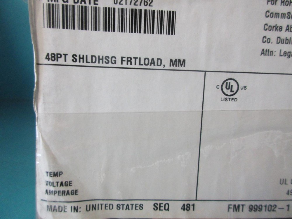 NEW COMMSCOPE 1933308-1 SL SERIES PATCH PANEL MULTIMEDIA 48-PORT FLAT FRONT