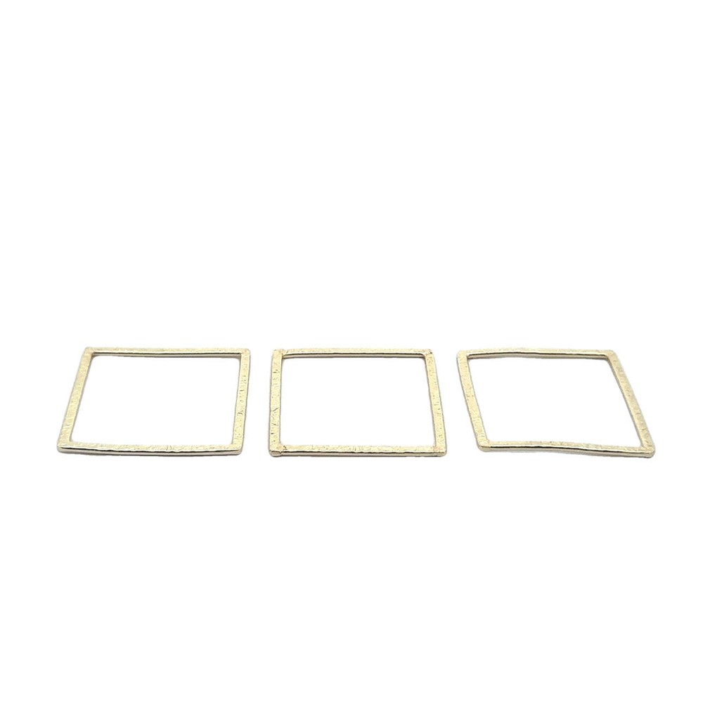 Handmade Gold Finish, Silver Plated & Solid Copper Square Brushed E-coated Blank