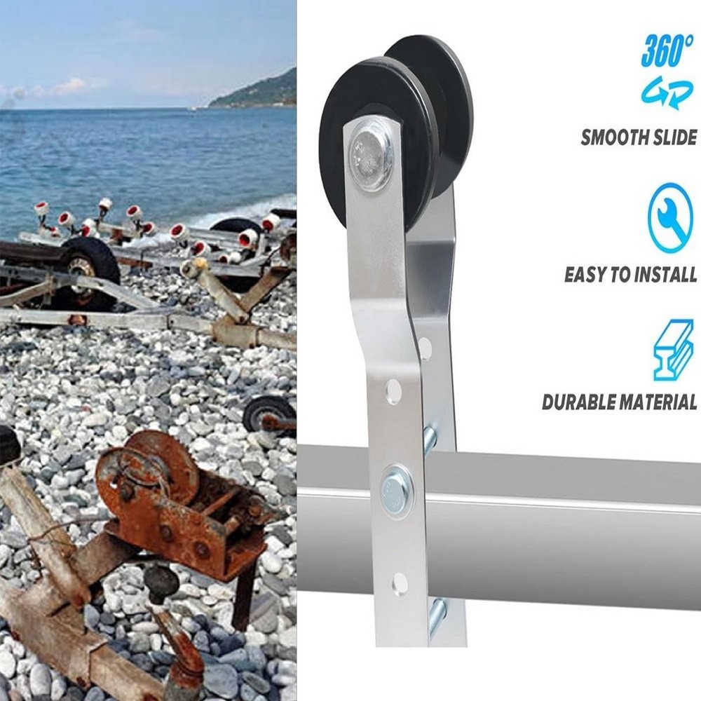 4" Adjustable Tongue Keel Roller Bracket Assembly for 2" Boat Trailer Replace