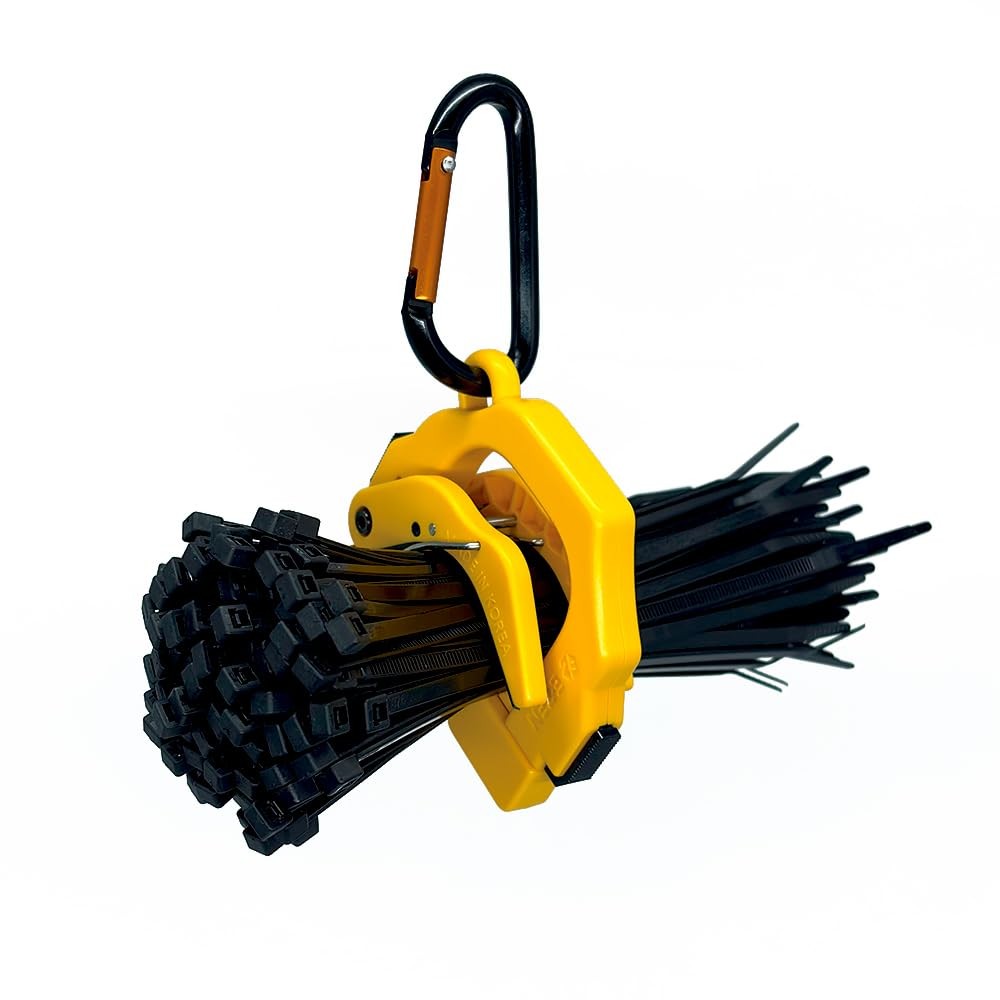 Touch Cable Tie Holder/Zip Tie Organizer (Yellow)