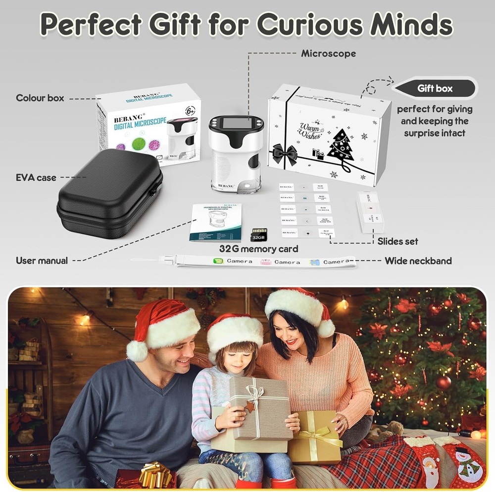 Educational Gift: Handheld 1000X Microscope for Kids
