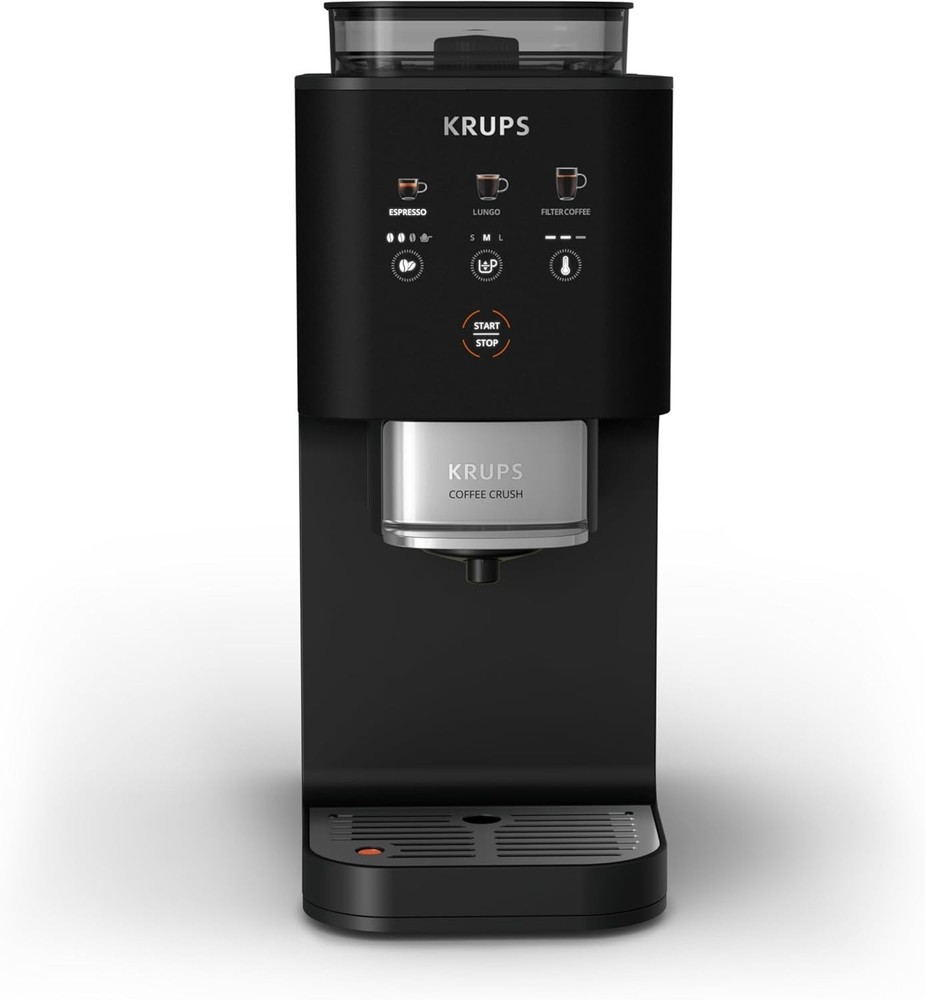 KRUPS Coffee Crush Extra, Automatic Coffee Machine, Compact Design SA4028E0