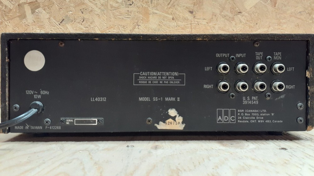 ADC Sound Shaper One Mk II Stereo Equalizer - Tested