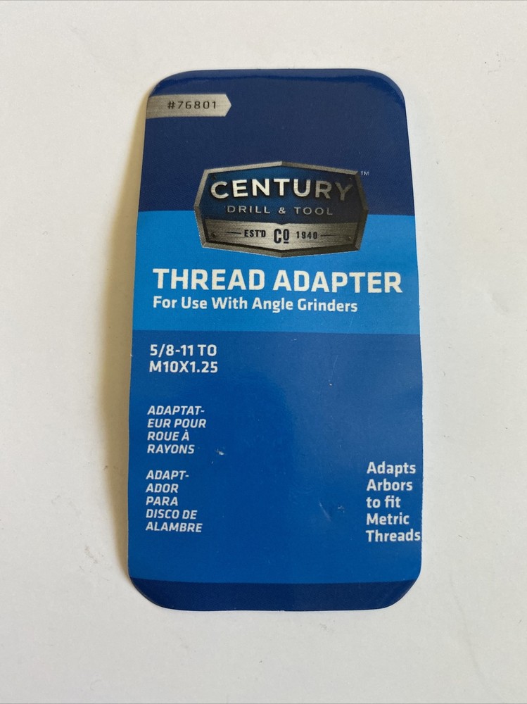 Century Drill & Tool 76801 Angle Grinder Thread Adapter