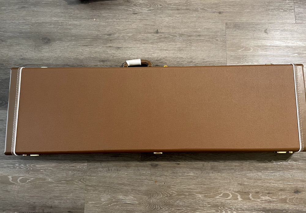 Brown Tolex Hard shell Bass Guitar Case.