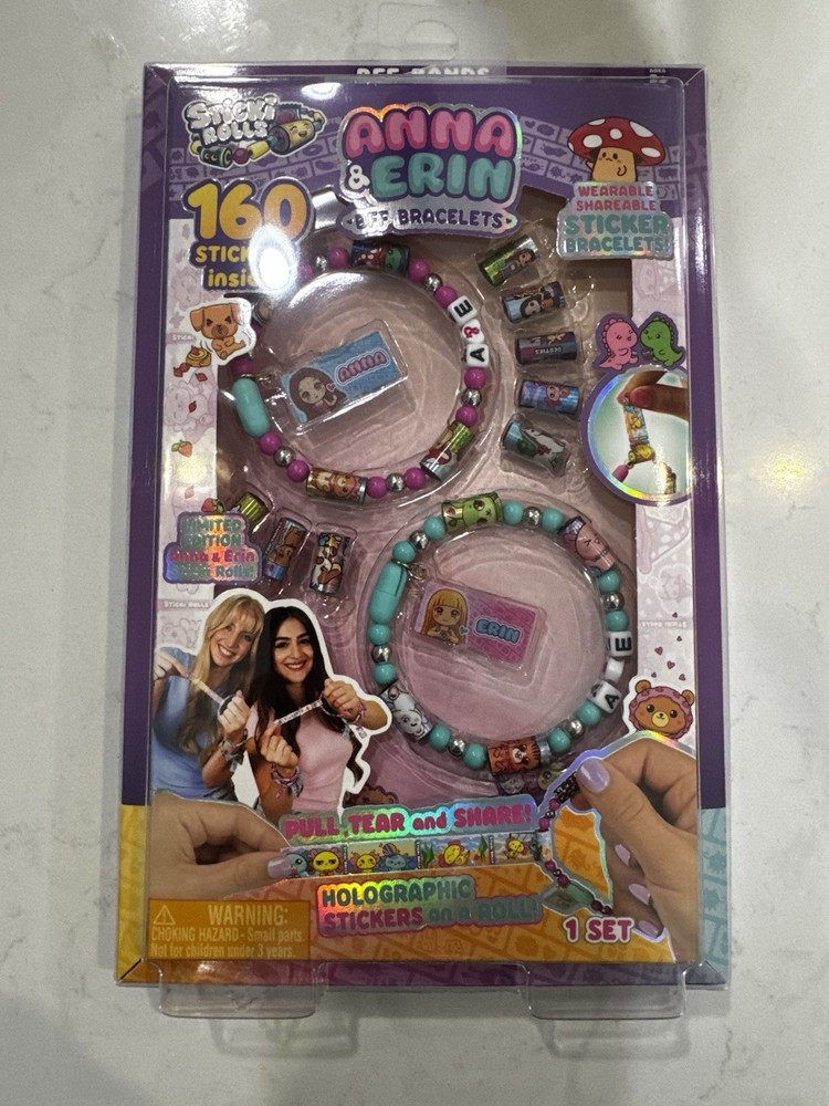 ANNA & ERIN BFF Bands Sticki Rolls Wearable Shareable Sticker Bracelets