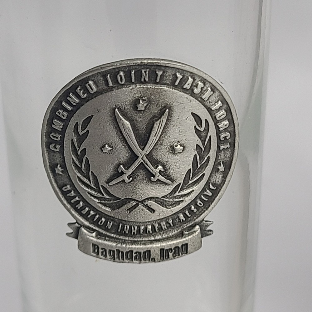 Combined Joint Task Force Operation Inherent Resolve Baghdad Iraq Flask & Glass