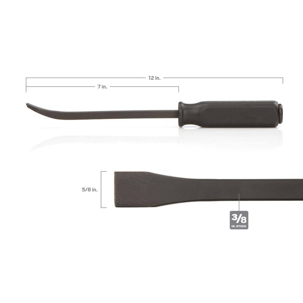 12 In. Angled End Handled Pry Bar with Striking Cap