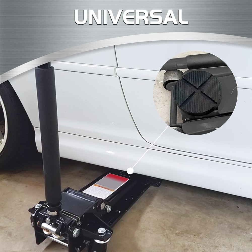 Slotted Design Jack Pad Adapter - Protect Vehicle Frame with Durable Rubber
