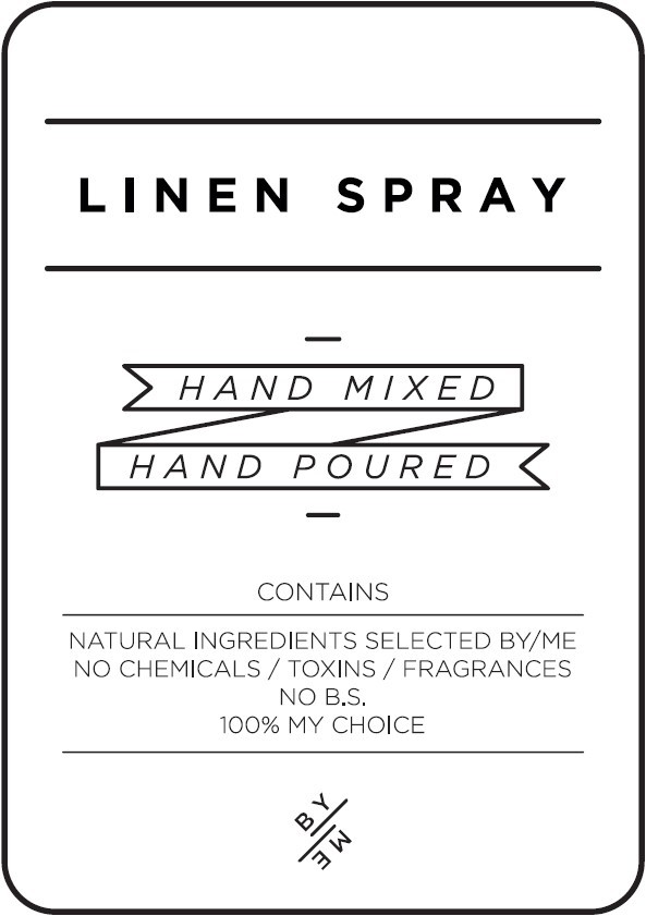 MEDIUM Linen Spray Decal - White (removable/ reusable/ waterproof label)