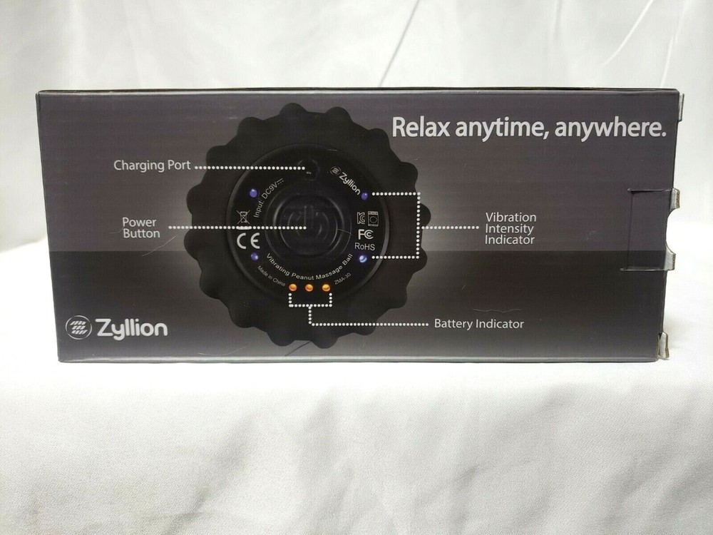 Zyllion Vibrating Rechargeable Muscle Roller Trigger Point Therapy Deep Tissue