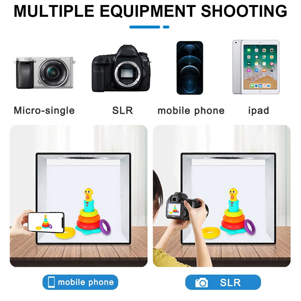 12"X12" LED Light Box Tent Portable Photo Studio Photography Shooting Background