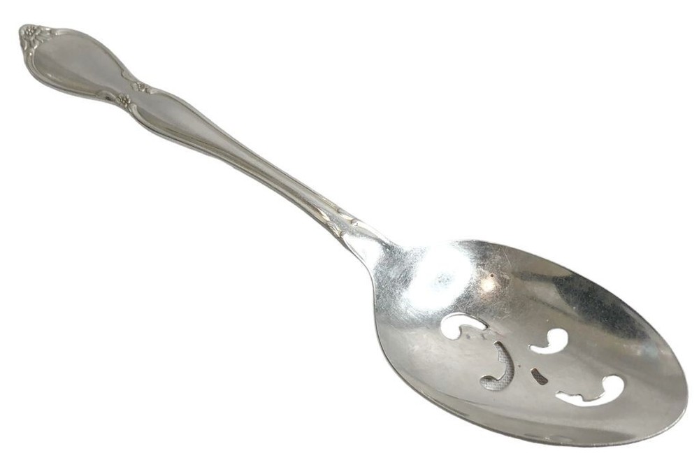 Lot/3 Oneida Community Serving Chatelaine Spoons 2 Solid & 1 Pierced 8 1/4"