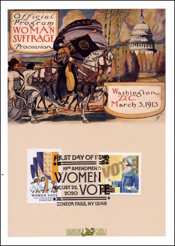Sc. 5523 19th Amendment CTC-Combo Dragon Card FDC – program design
