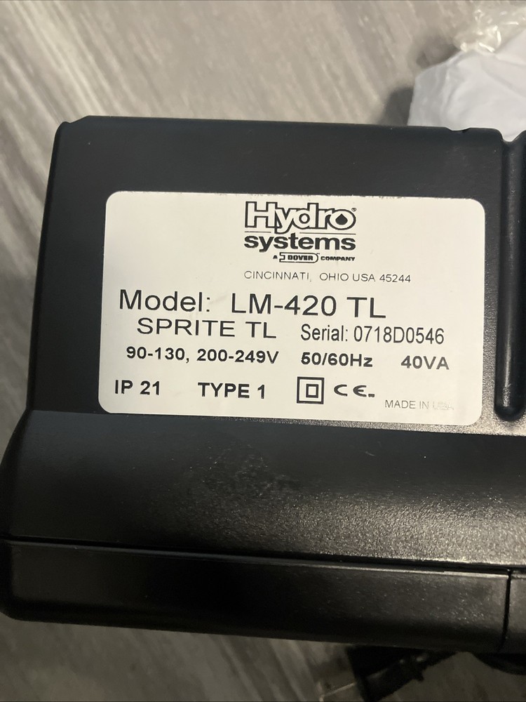 Dover Controls Hydro Systems LM -420 TL Sprite TL Type 1 40VA