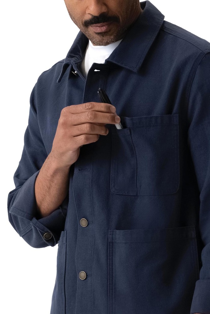 Chef Works Men's Utility Chore Coat, Navy, Large