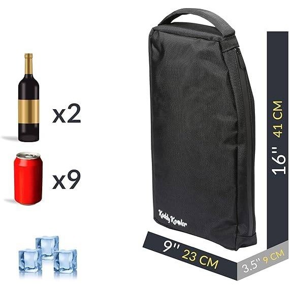 Kaddy Kooler Black Golf Course Beverage Cooler Bag Caddy Soft Sided NEW