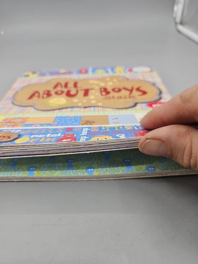 NEW! DCWV - All About Boys Stack 8” 8 Cardstock 48 Sheets