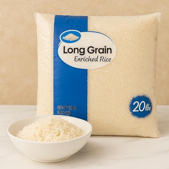 Great Value Long Grain Enriched Rice, 20 lb