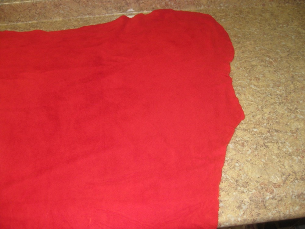 Red Suede Deer Leather #0006652 Row 113