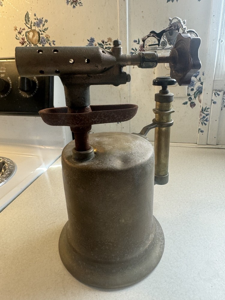 Antique Brass Blow Torch 10” BEAUTIFUL